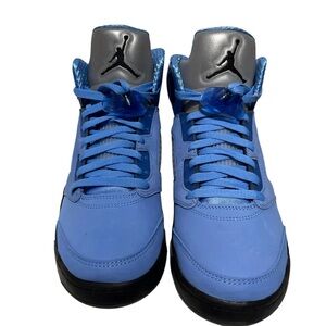 Jordan Men's Sky Blue and Black Sneakers